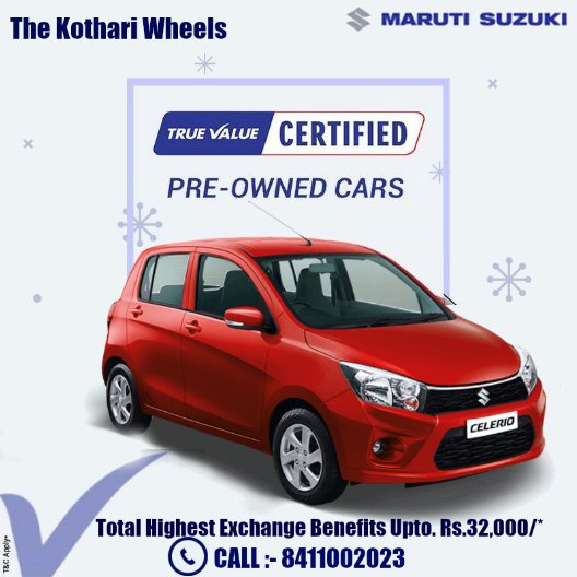The Kothari Wheels on Twitter "Buy a Certified Maruti Suzuki Celerio