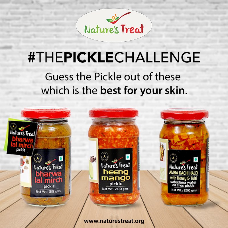 Can you guess #ThePickleChallenge?

Now available on <a href="/amazonIN/">Amazon India</a> Order Now bit.ly/ntorder

#NaturesTreat #IndianPickles #Healthy #IndianCuisine #picklelover #MondayMotivation #Indian #indianfood #MondayMorning #mondaythoughts #Monday #India #food #FoodForThought #Foodies