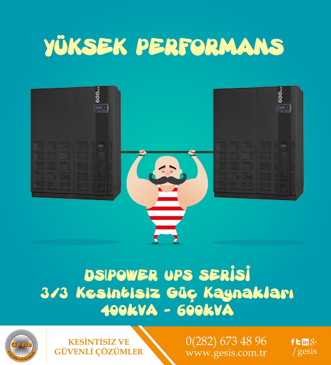 Yüksek Performanslı Tescom DS Power UPS Serisi
gesis.com.tr/kesintisiz-guc…
#güç #enerji #gesis #ups
