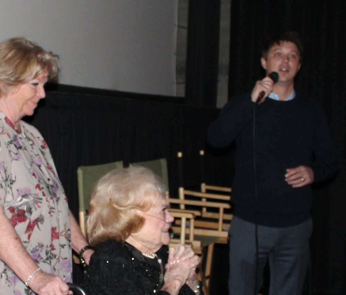 RoseMarie4Real's tweet photo. Someone told me the other day how moved they were to see Mom's reaction to the standing ovation she got at her last public appearance when I wheeled her into the theater at the conclusion of #waitforyourlaugh. The love in the room for her was palpable-it was such a special night https://t.co/pJ0W1lepPn