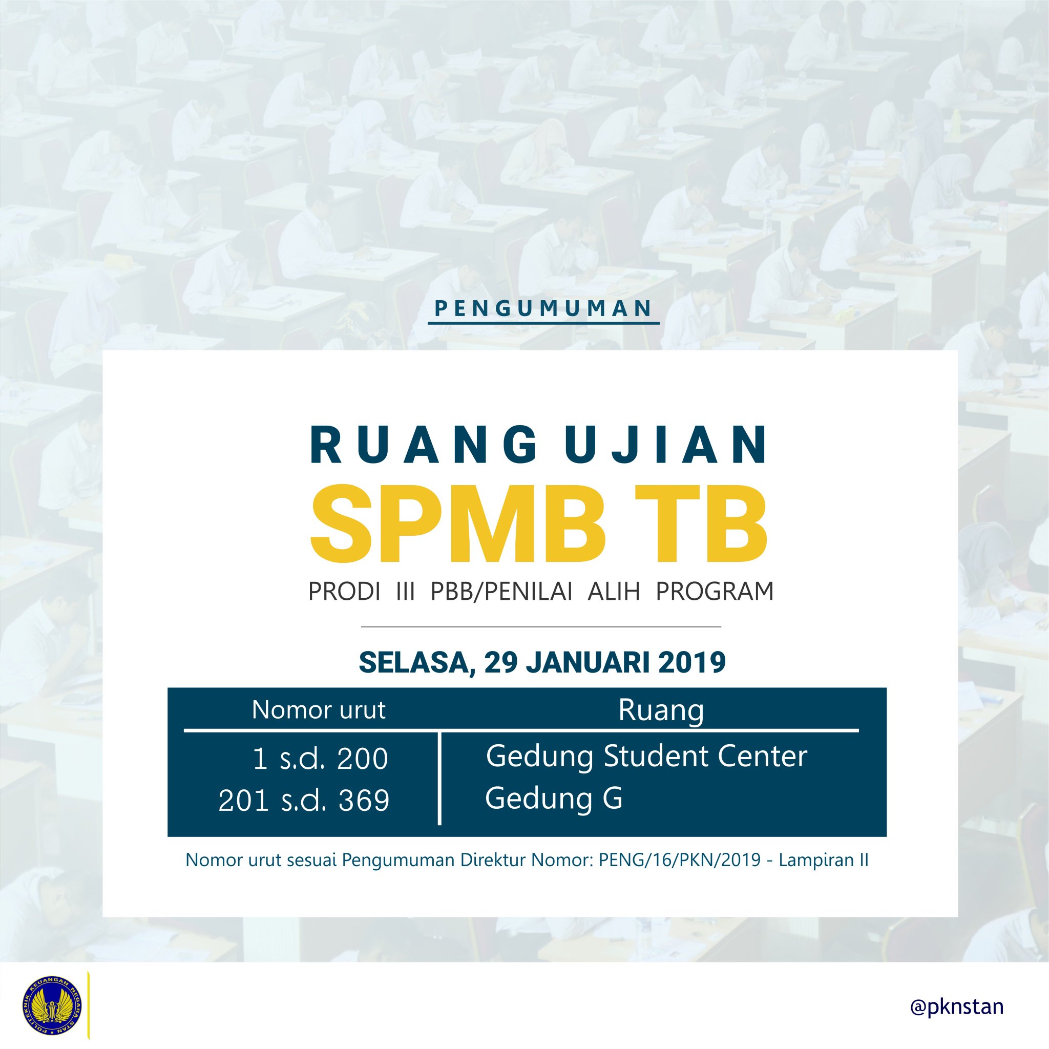 PKN STAN on Twitter "Halo Staners Bagi kamu yang dinyatakan lulus Ujian Tahap I dan berhak mengikuti Ujian Tahap II Psikotes SPMB TB Prodi III