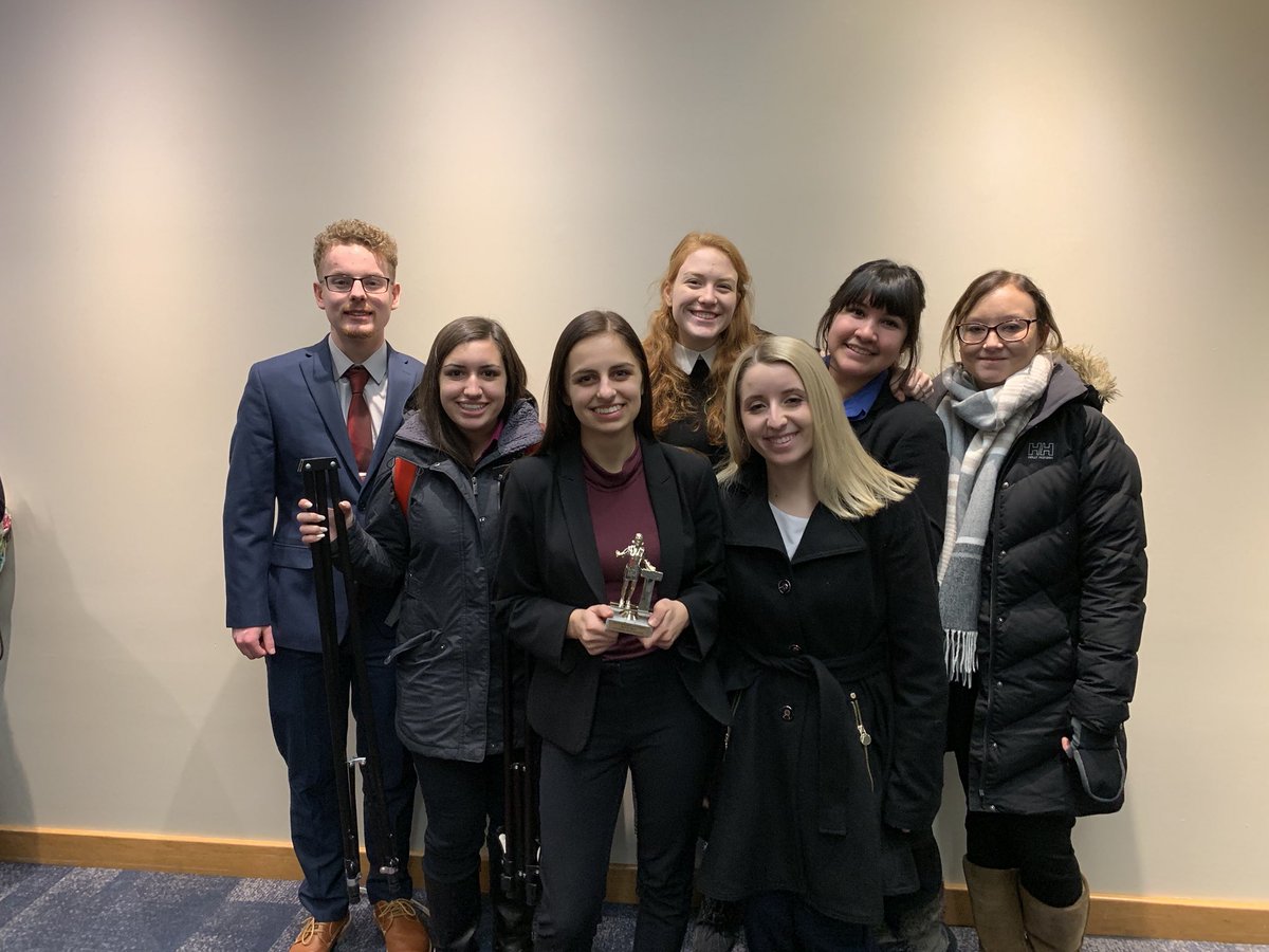 mock_ncc's tweet photo. Is proud to say that our hard work is paying off as we went 6-2 at the Loras Tournament this weekend.  Our lovely captain Sam Hasiewicz is pictured below with her attorney award. Congrats to all our mockers &amp; a special Thank You to the @LorasMockTrial  for hosting this weekend. https://t.co/pVxEpPMtBd