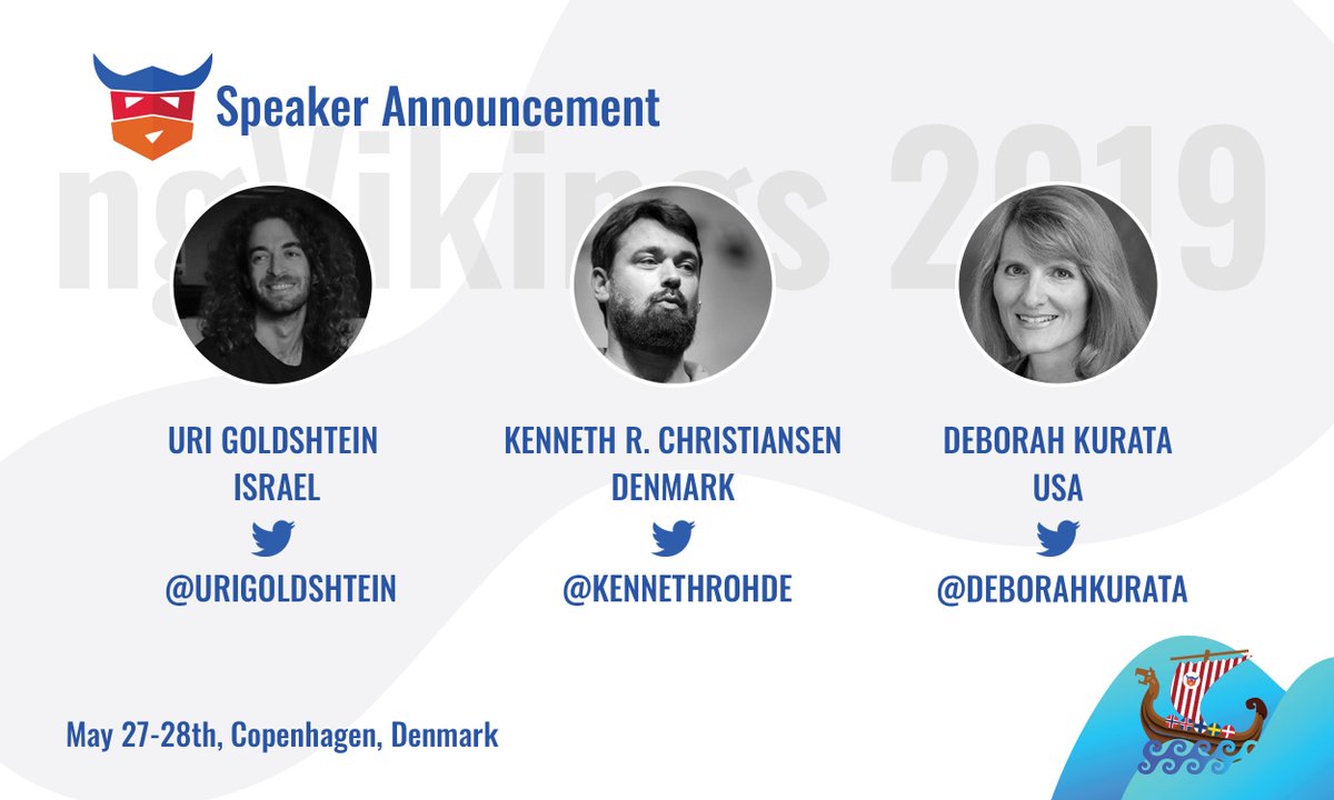 🥁 We have some amazing news! 
🎉 <a href="/kennethrohde/">KΞNNETH ・ ケニチ</a> , <a href="/DeborahKurata/">Deborah Kurata | youtube.com/@deborah_kurata</a>  &amp;  <a href="/UriGoldshtein/">Urigo</a> are all joining #ngVikings. 
📕 With that, you are in for an amazing ride of knowledge!
🤩 We hope you are as excited as we are. See you in May!  
👉 Get your ticket now: ti.to/ngvikings/2019/