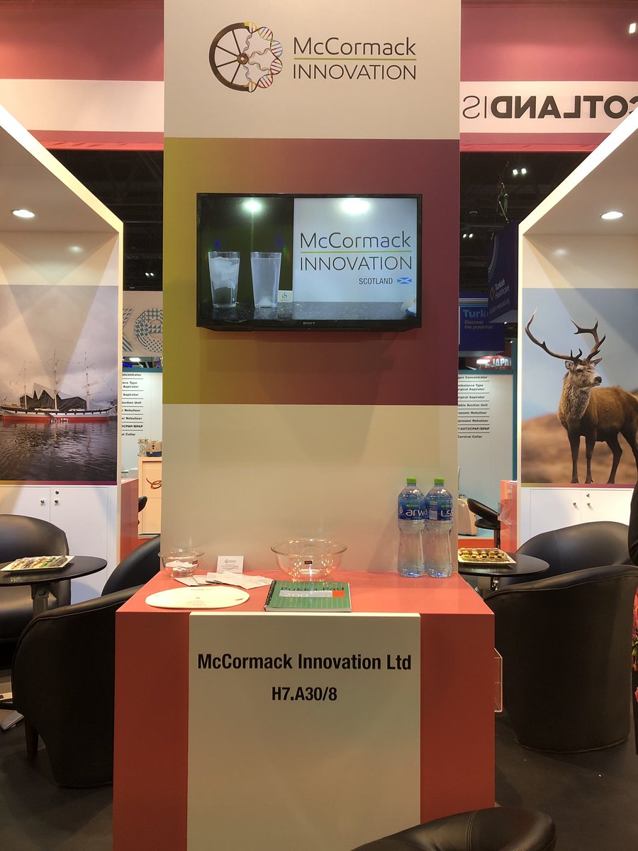 McormackInfo's tweet photo. We have  made it to #ArabHealth2019 and our stand looks great! Come see us if you want to know more about our products! #wetwipes #flushable #bowelcancer #cancerscreening #innovation #ScotlandIsNow #wipes https://t.co/kc8gLbsfWX