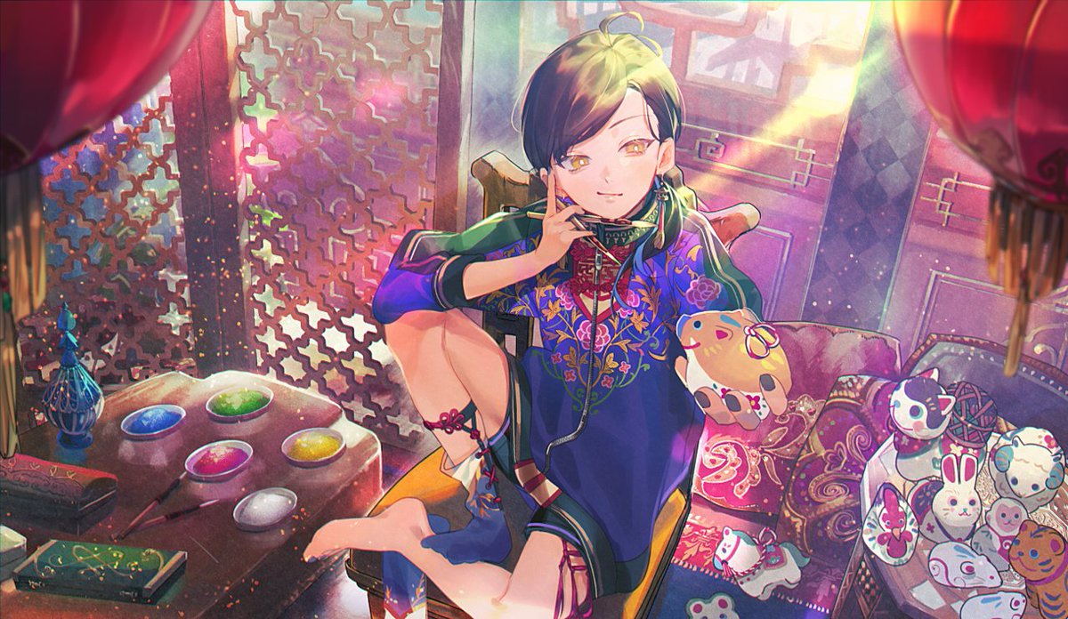 Art Street Official メディバン 投稿作品紹介 牡牛まる Osimaru Uxu さんの作品で 張り子師くん 光さす鮮やかな部屋 で 可愛い干支の張り子を作っているエスニックな少年のイラストです アクセサリーや片方だけ脱いだ靴下から少年のキャラクターが Art Street Official メディバン 投稿作品紹介 牡牛まる Osimaru Uxu さんの作品で 張り子師くん 光さす鮮やかな部屋 で 可愛い干支の張り子を作っているエスニックな少年のイラストです アクセサリーや片方だけ脱いだ靴下から少年のキャラクターが