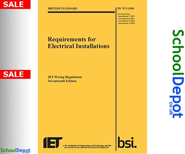 SchoolDepotCoUk's tweet image. #TheInstitutionofEngineeringandTechnology schooldepot.co.uk/B/9781849197694 Requirements for Electrical Installations IET