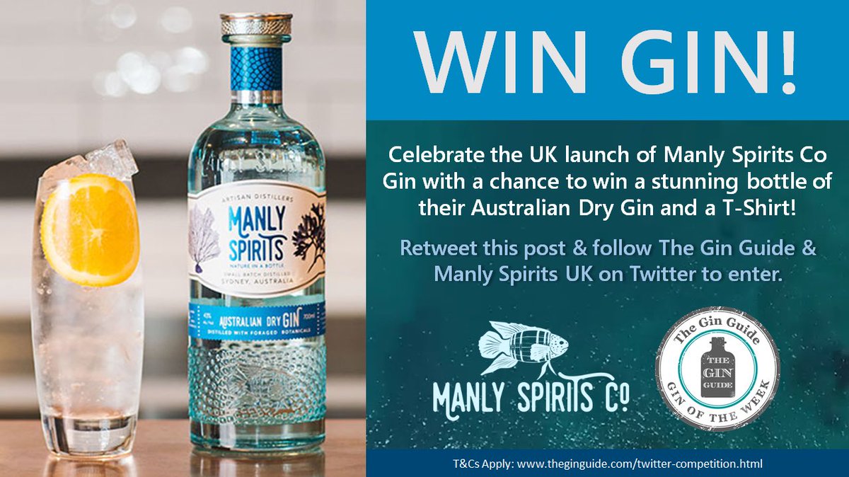 🏆COMPETITION!🏆 
.
Celebrate the UK launch of Manly Spirits Co with your chance to win a stunning bottle of Manly Spirits Co Gin &amp; a T-Shirt in our #competition! 
.
RT &amp; Follow us &amp; <a href="/manlyspiritsuk/">manlyspiritsuk</a> to enter!
.
#giveaway #win #gin #comp (T&amp;Cs Apply 🔞 Closes midnight on 27/01/19)