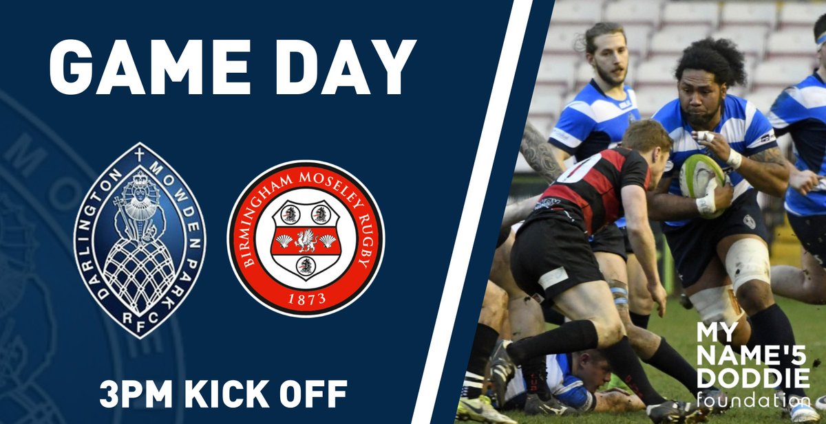 GAME DAY - It's Doddie'5 Day at the Darlington Arena as we face <a href="/MoseleyRugbyFC/">B'ham Moseley Rugby</a> at 3pm, followed by <a href="/DMP_Sharks/">DMP Sharks</a> against <a href="/WaterlooLadies/">Waterloo Women</a> at 5pm!  

🎫 50% of ticket sales go to <a href="/MNDoddie5/">My Name'5 Doddie Foundation</a>! 

#MowdenFamily #Doddie5Day #ComeOnPark