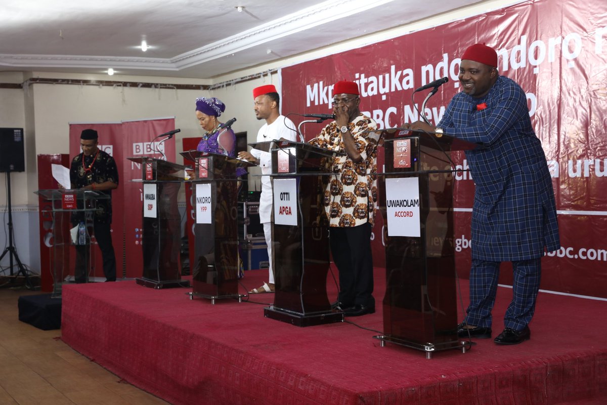 AddyJonny1's tweet photo. #BBCIgboDebate #BBCGovDebate #BBCABIA #BBCinUmuahia was a huge success. Thank you for honoring us and Abịa people with your presence
@JosephNkoro @alexottiofr @Blessingnwagba @emekauwakolam https://t.co/2fjWIEEzer