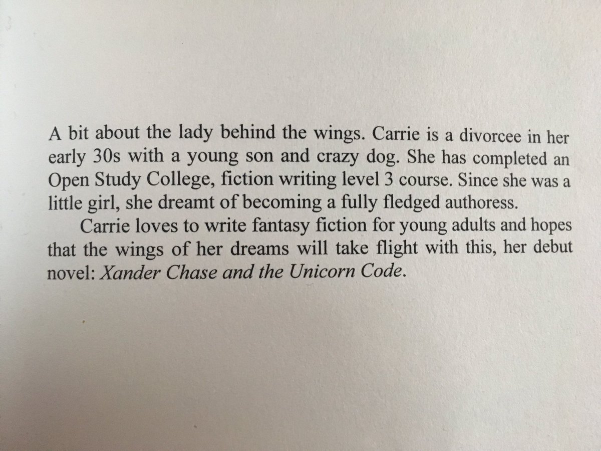 AuthorWeston's tweet photo. I #thought Iβd #share a bit about myself π
π
#author #XanderChaseUnicornCode #XanderChase #Unicorn #Code #crimefiction #crime #fantasy #creatures #angels #book #bookstagram #writer https://t.co/V0kft769iG