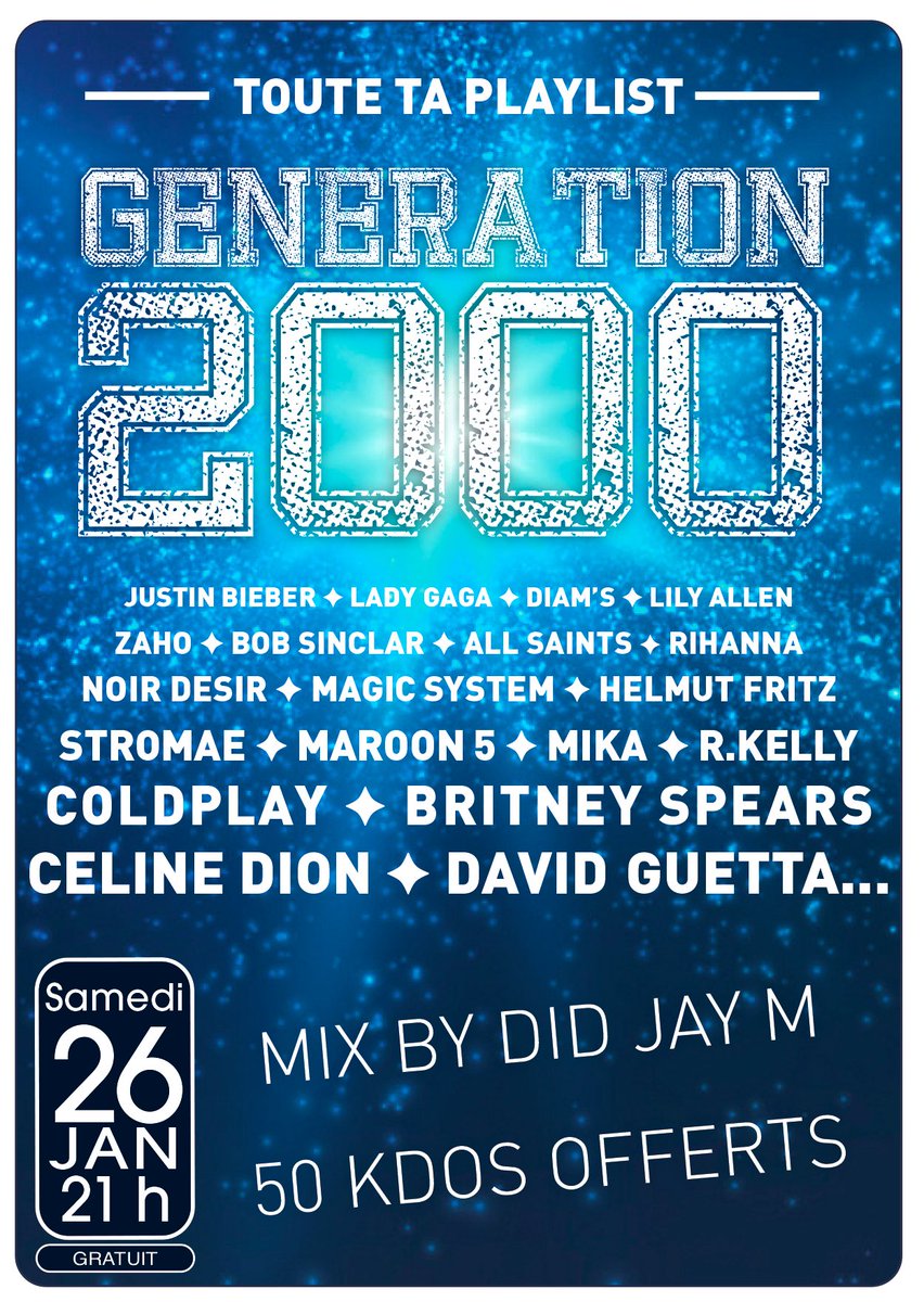 Ce soir une play list 100% années 2000... 👍🏻😘❤️