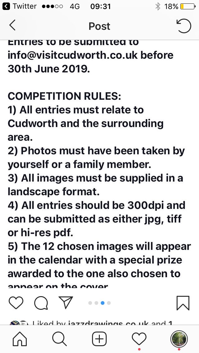 VisitCudworth's tweet image. Our photography competition has now been launched leading to our first ever Cudworth calendar for 2020. Get involved folks!