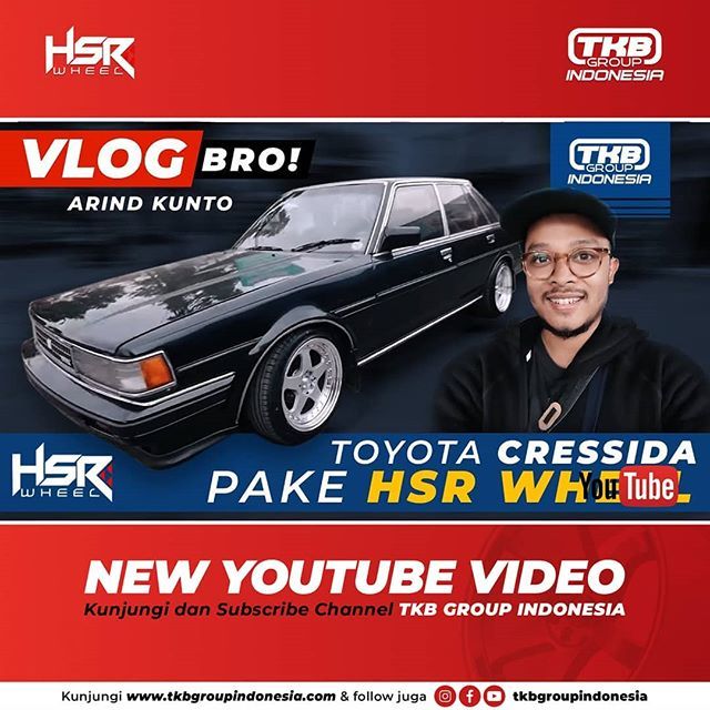 HsrTkb's tweet photo. VLOG CUSTOMER KAMI BRO KUNTO @arindlast GANTI VELG MOBIL CRESSIDA NYA!! . Yoo yooo jangan lupa ditonton ya guyss.
#hsrwheel #accelera #tkbgroupindonesia #velg #banmobil #cityofrims https://t.co/wYoe5QnOwB https://t.co/Hi9C6Nkx3e