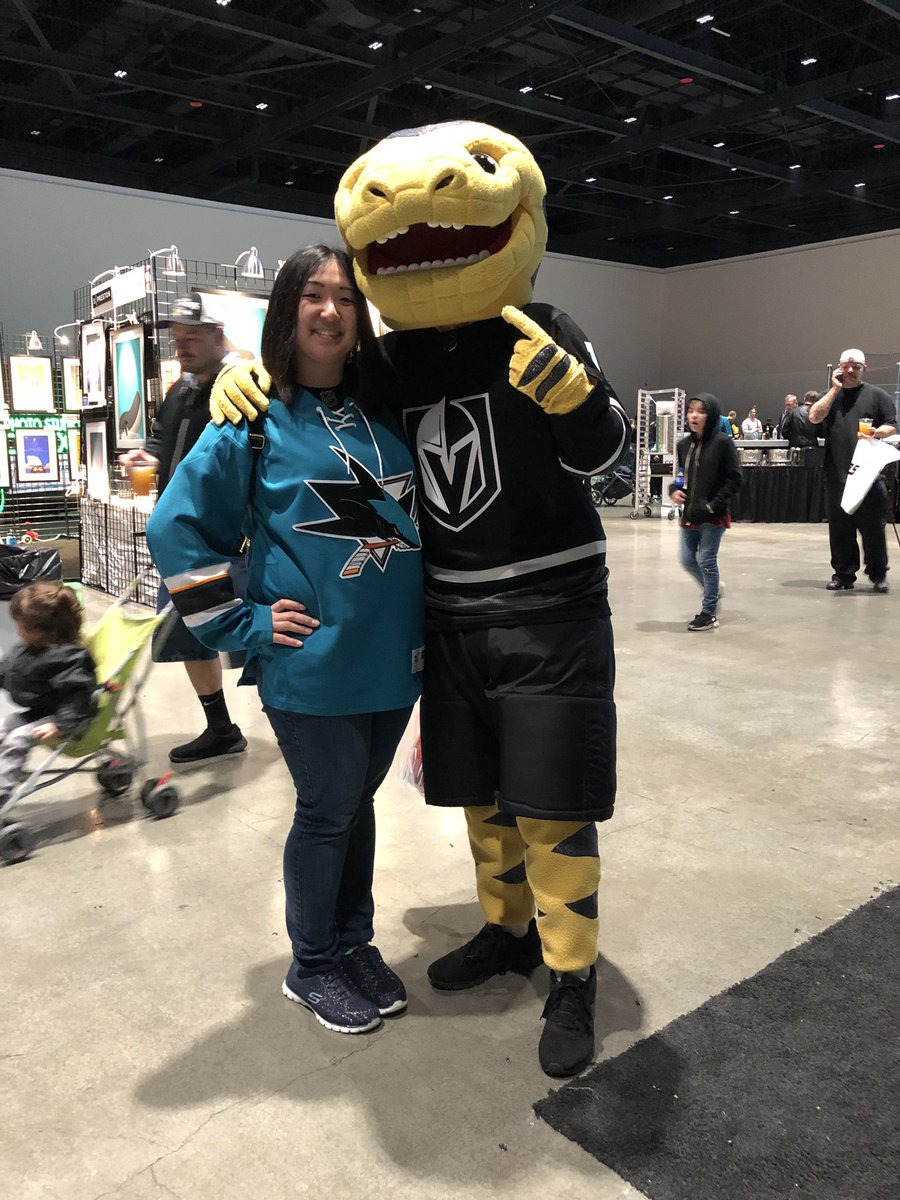 trishmieko's tweet photo. I’m at 20 out of #29NHLMascots! Fan Fair day two went well! #twitterlessiceburgh #twitterlesshunter #NHLAllStar https://t.co/o97g5rxAZe
