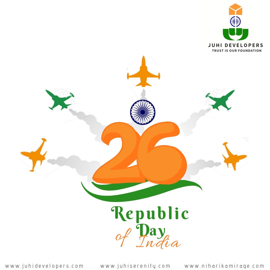 JuhiDevelopers's tweet photo. Recalling and Rejoicing
In the Victory of Our Freedom Fighters
on This Republic Day.
Best Wishes to all from Team Juhi Developers.
Vande Mataram!
#republicday #india #freedomfighter #navimumbai #realestate #developers #property https://t.co/Uy6rN43Gf5