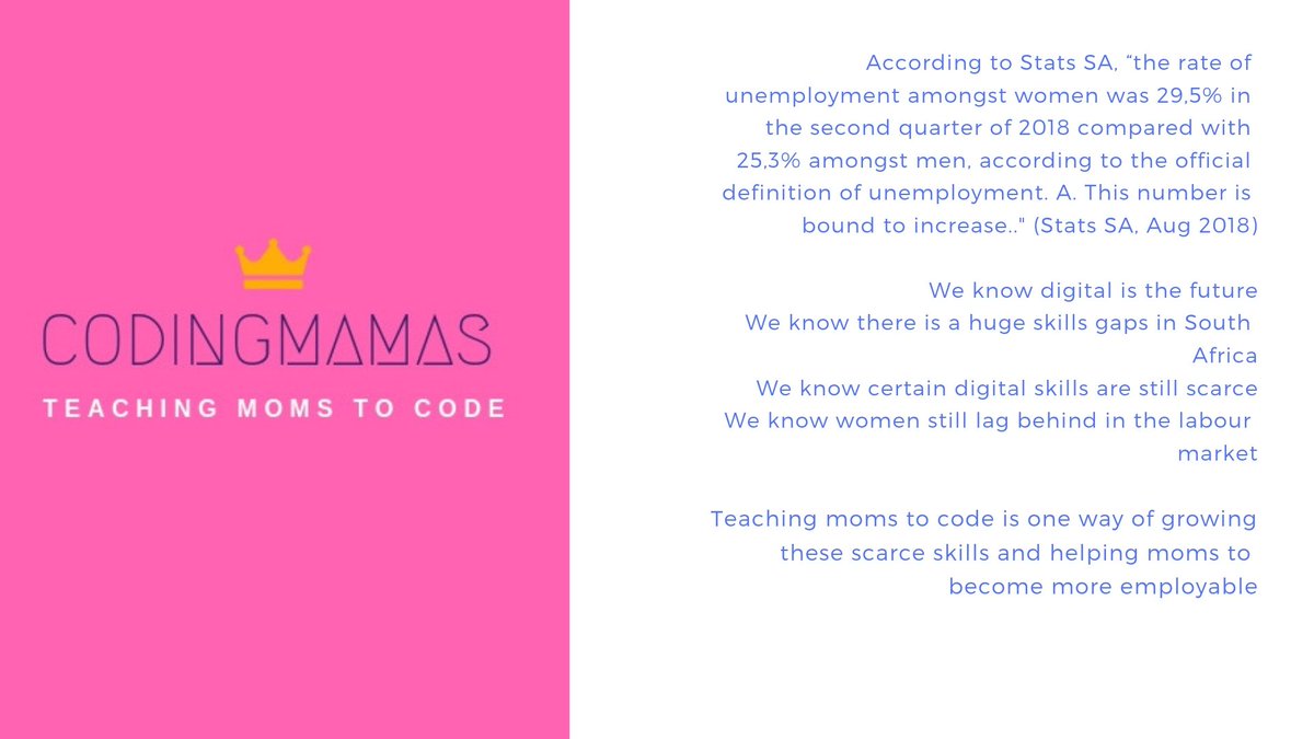 Tsie_Jakki's tweet image. "@MamasCoding: Why #CodingMamas is necessary? https://t.co/VoHdKQsWJY" so offer coding lessons for free or??
