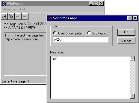 randomdross's tweet image. Back in my day there was no Twitter.  If you wanted to make people read stuff you had to use WinPopup.exe.