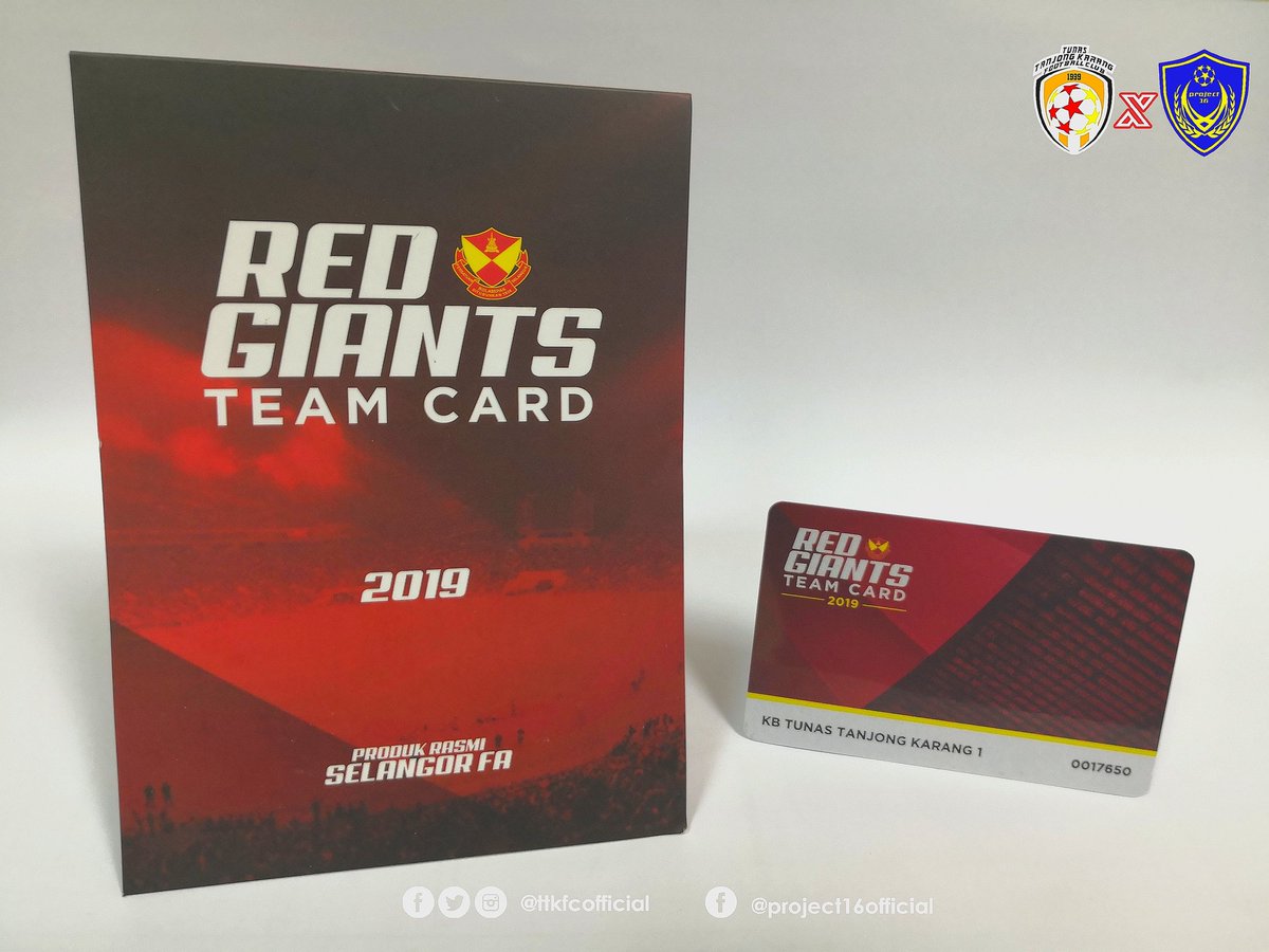 fakhrursaidz's tweet image. Kami sudah, anda? Dapatkan Red Giants Team Card 2019 sekarang!
.
Terima kasih @faselangormy
.
#TTKFC #PROJECT16 #FAS