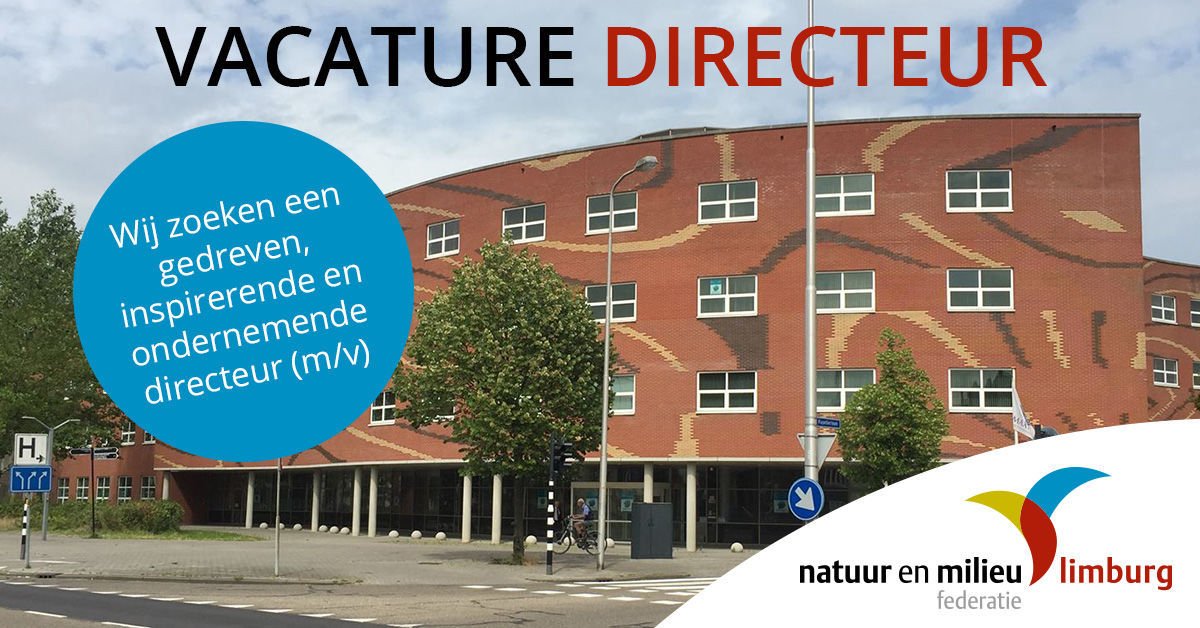 #VACATURE Wegens pensionering van onze huidige directeur zoeken wij een opvolger die enthousiast leiding geeft aan de organisatie, de relatie met de achterban van NMF Limburg verder vorm geeft en de externe positionering uitbouwt. Kijk op nmflimburg.nl/vacature-direc… #natuur #limburg