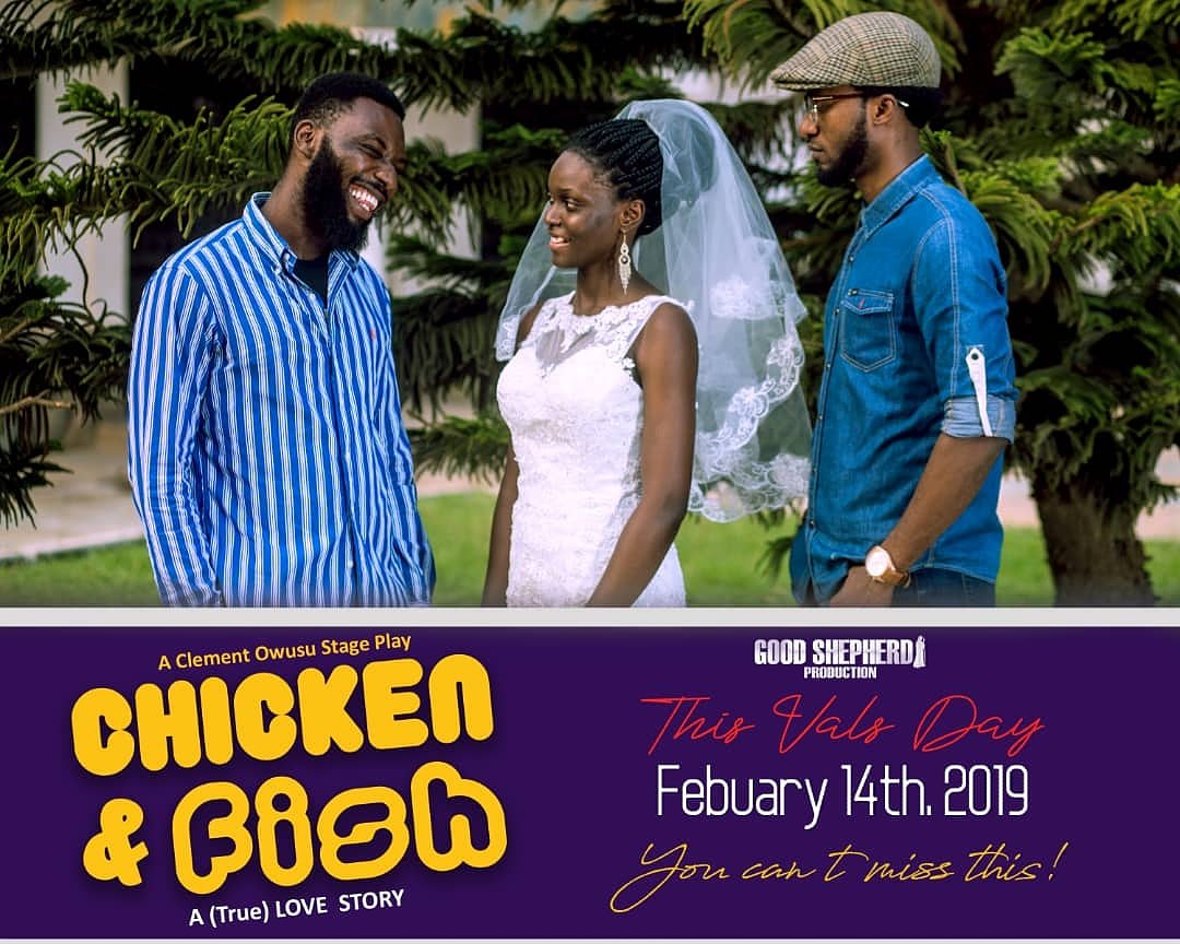 PmTheFinestMc's tweet photo. π¬πAnother One. A Clement Owusu Stage Play. #Good_Shepherd_Production.
14th February 2019.
#ChickenAndFish
#AtrueLoveStory
You just can't miss this. A perfect #ValsDayEvent
#PMdeActor π· #SuperStar #MadeByGod #UpnessStill #Blaklaaa!!! π―π https://t.co/aKOmn1epLh