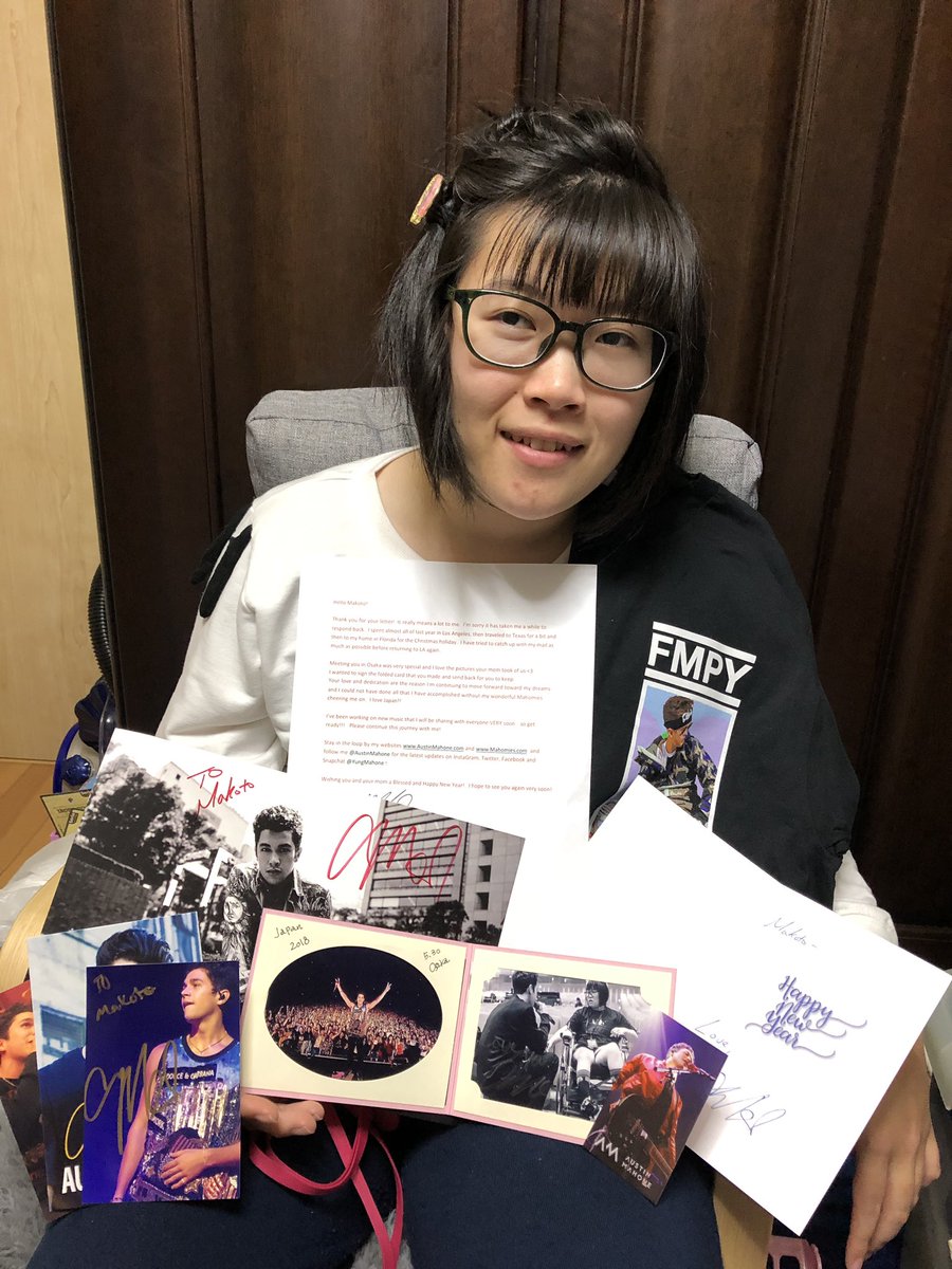 Okanao1217 Austinmahone I Received It Today I Am Too Happy To Think That It Is A Dream I Want To See You Again Soon Thank You Very Much オースティン オースティンマホーン ファンレターの返事