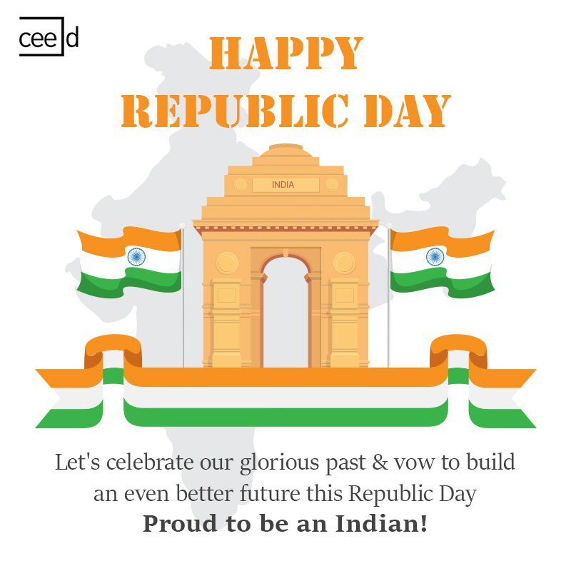 Chitkara_CEED's tweet photo. Rejoice in the glory of India and freedom fighters on this republic day. We wish you all A Happy Republic Day and Vande Mataram.
#happyrepublicday #Republicday2019 #VandeMataram #india #26january #celebration #jaihind #republicdayindia #cuceed #republicdaycelebrations https://t.co/BqaP19kFsO
