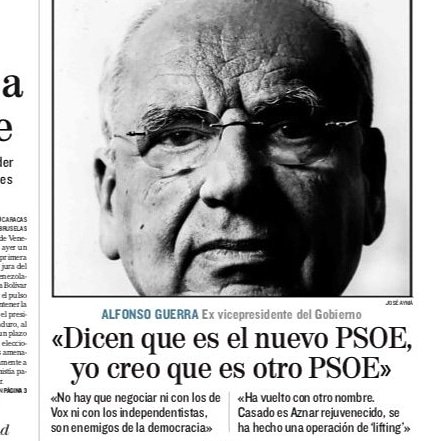 martuniki's tweet image. Don Alfonso Guerra. Me representa. El de Sánchez no es nuestro PSOE.