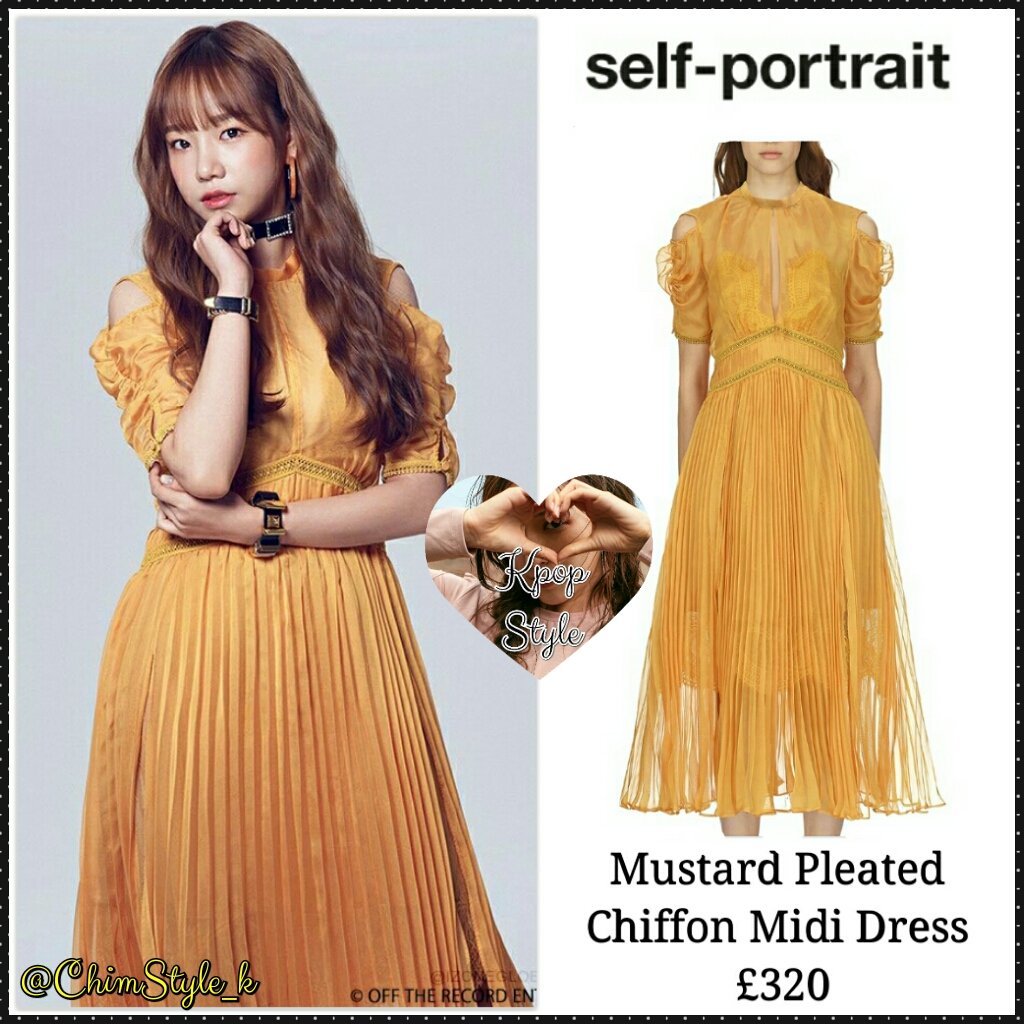 self portrait mustard dress