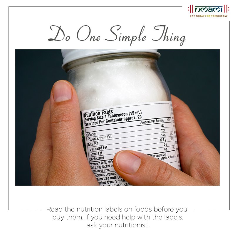 NmamiAgarwal's tweet image. Living the label life is always a good idea when it comes to shopping for food. Need more help regarding this? Get in touch with us NOW.
#DoOneSimpleThing #eathealthy #EatTodayForTomorrow #NmamiLife
