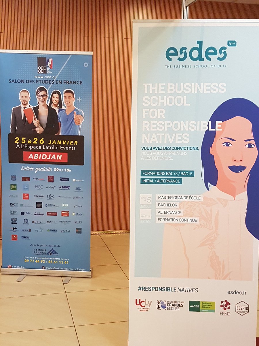 2e jour au #SEF #SalondesEtudesenFrance à Abidjan ! @ESDES_Officiel