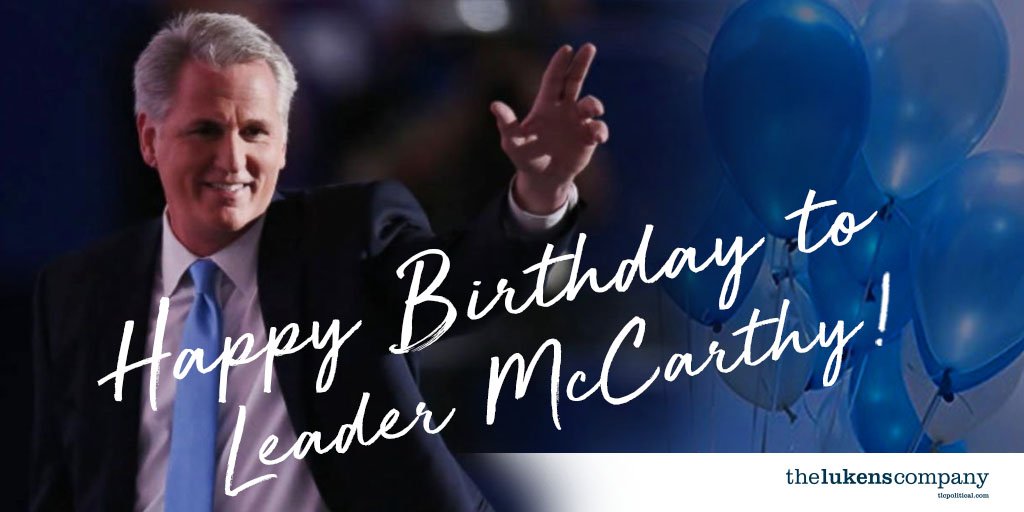 Happy Birthday to the outstanding Kevin McCarthy! Thank you for all you do we wish you well today! 