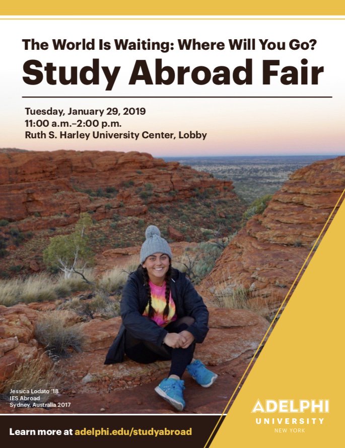 Adelphi_Global's tweet image. 3 days until the study abroad fair!! Where will you go?