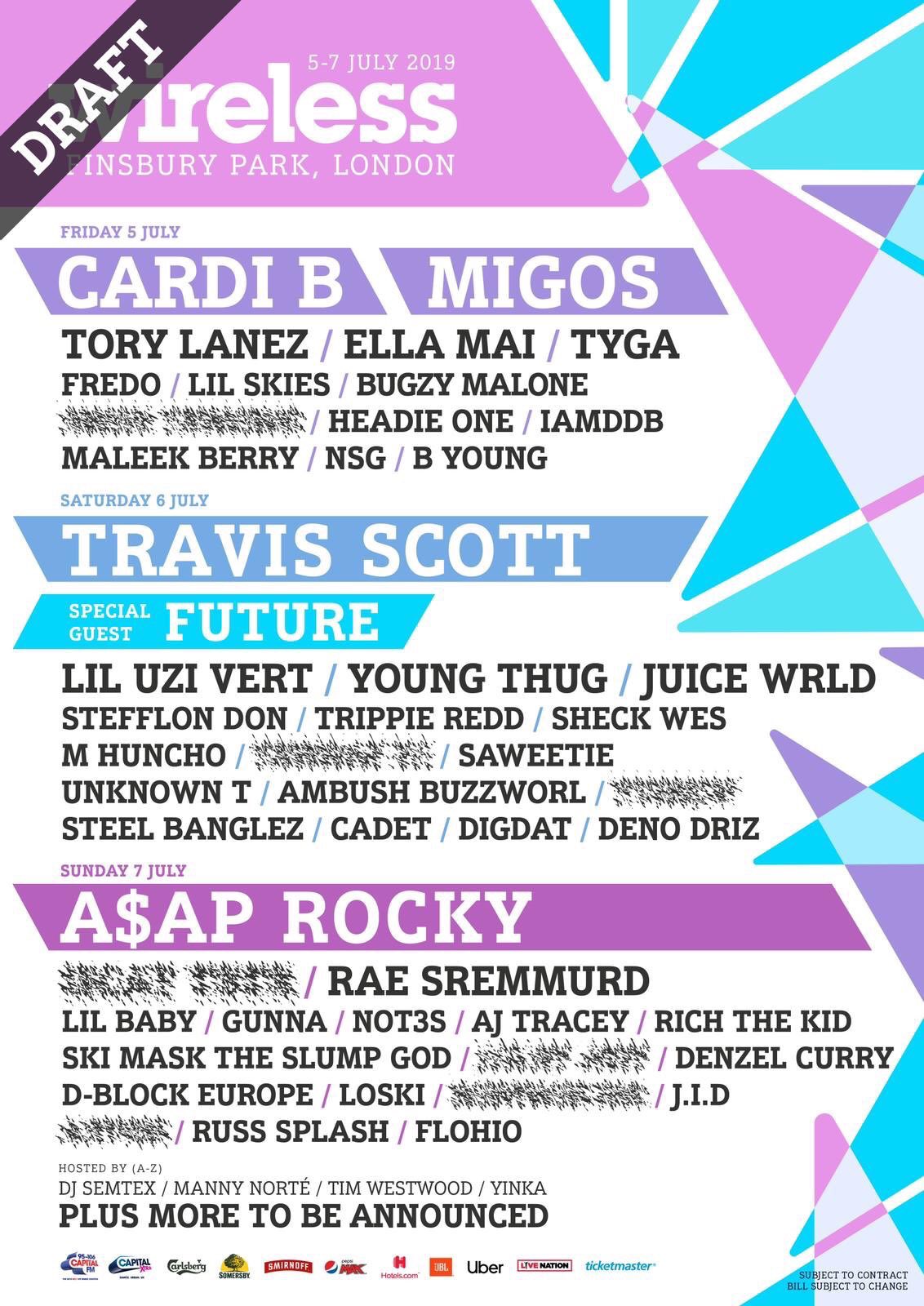 Wireless Festival 2020 Finsbury Park July 3rd 5th On Sale Now Kanye To The