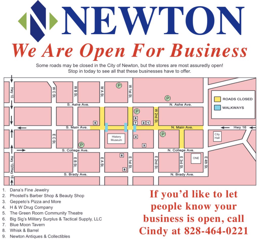 It’s a beautiful day to visit. <a href="/NewtonJeweler/">Dana's Fine Jewelry</a> <a href="/HandWDrug/">H & W Drug</a> <a href="/BigSigsSurplus/">Big Sig's</a> <a href="/downtownnewton/">Downtown Newton</a> <a href="/cityofnewtonnc/">City of Newton, NC</a>