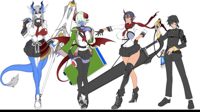 こんな感じの男以外は人外なメンバーでダンジョン探索したり
すけべぇしたりする作品作りたいなあって思ってる('ω')
でもその前にデザインセンスと色彩のセンスが欲しい('ω')切実に 