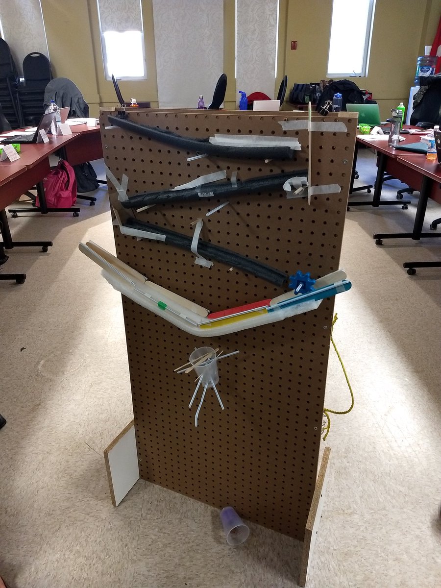 Mme_Laird's tweet image. Started our day with a little competition! #inquiryproject #marbledrop #EDUC469T