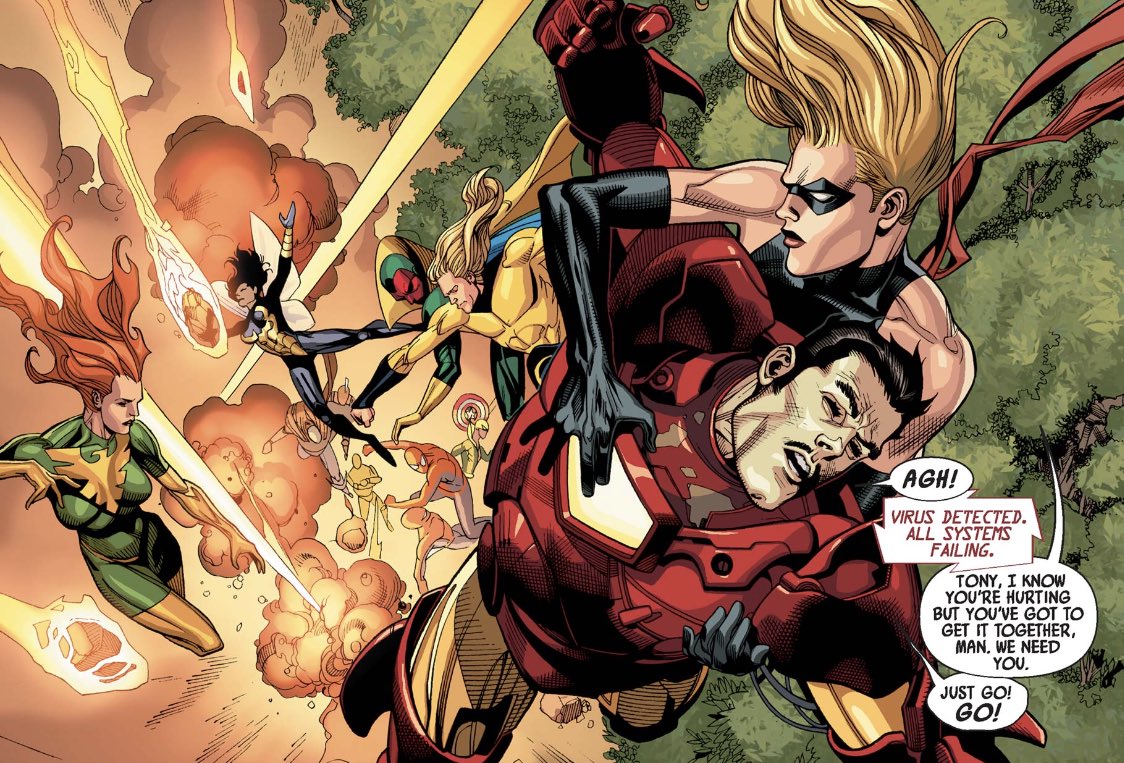Marvelouscarol1's tweet photo. You know what fu*k Civil war 2 #CaptainMarvel and 
#ironman 's relationship is the cutest❤ https://t.co/T1Y1V27lnz