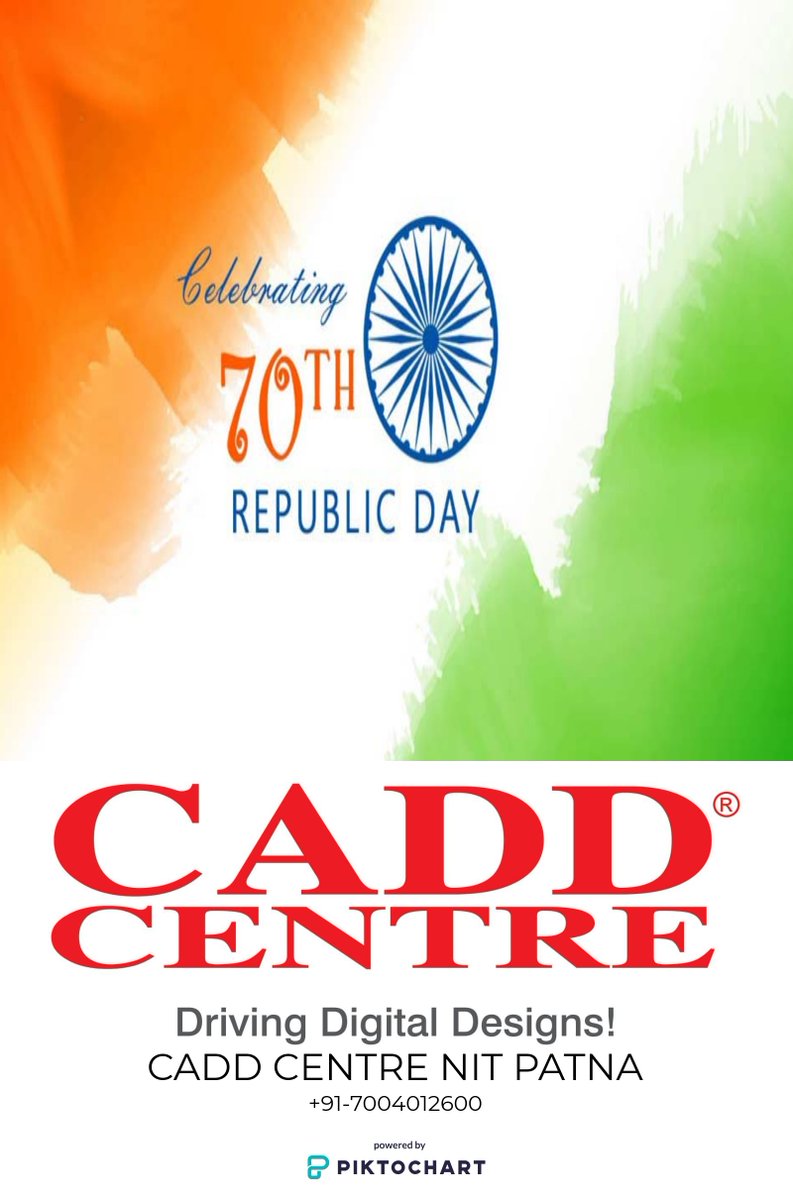 CADDCentre_NIT's tweet photo. Happy Republic Day
#CADD_Centre_NIT_Patna #CAD #CAM #CAE #at_Patna #AutoCAD_Classes #Best_AutoCAD_Training_Centre_in_Patna #AutoCAD_training #Best_Faculties_for_AutoCAD #CATIA #Staad_pro #3dsMAX #Ansys #Solid_works #Revit_Architecture  #CADD_Centre_NIT_Patna #7004012600 @#Patna https://t.co/aF1KBfSQDC