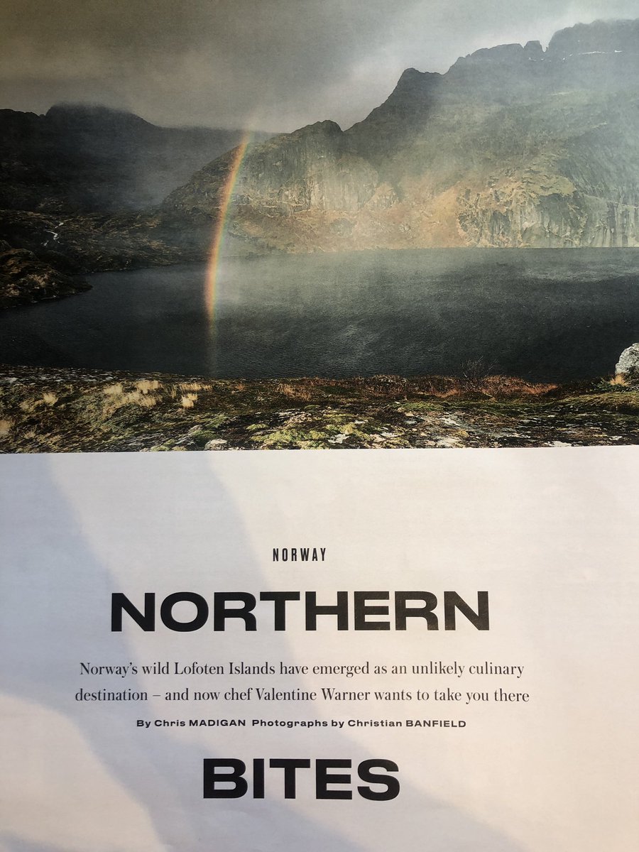 ValentineWarner's tweet photo. Delighted to find @holmenlofoten in the pages of #ultratravelmag @telegraphluxury today’s Saturday @telegraph with lovely words from @chrismadiganwriter #curiuosarts #monicasuh #nickstrangeway #dbcpierre #Nathanoutlaw #matthaig #gillmeller #poleandhunt #northernnorway #lofoten https://t.co/scW5kO39MS