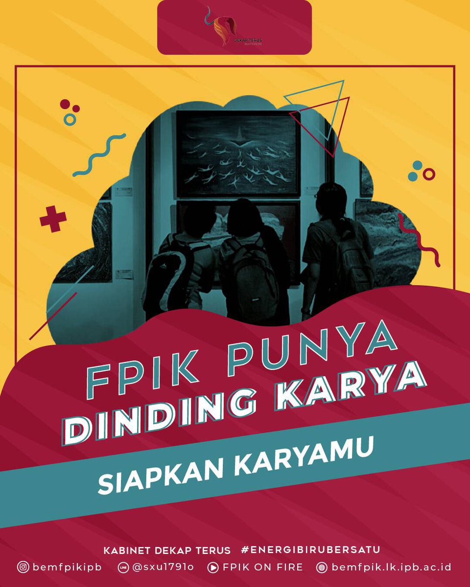 [ Dinding Karya FPIK ]

Halo sobat FPIK 🙌
Dinding karya ini akan berisi karya-karya, pesan dan curhatan teman-teman se-per-nim-C-an. Akan ada hadiah menarik untuk karya, pesan dan curhatan terbaik

Info selengkapnya: instagram.com/p/BtFW7z7l18Z/…