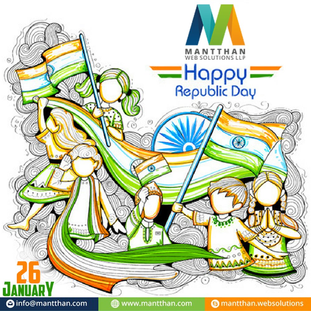 mantthan_web's tweet photo. Happy Republic day
#republicday #70threpublicday #Mantthan #mantthanwebsolutions https://t.co/1eURXkfpuh