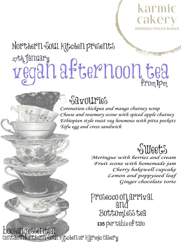 vrestaurantweek's tweet photo. There’s still time to book in for an amazing #vegan afternoon tea from @karmiccake and @NrthrnSoulKitch in Berwick as part of #veganrestaurantweek. https://t.co/G3aIGStJBf