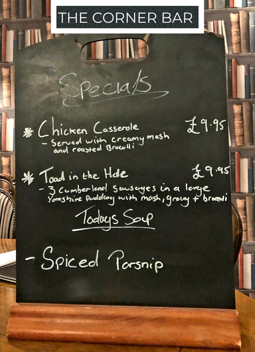 <a href="/CornerBarCrewee/">The Corner Bar, Crewe</a>
🌟 This weeks specials! 😋

🕛 Food served every day, Mon-Sat 12-8pm | Sun 12-6pm 

Like👍, Comment💬, &amp; RT🔁 #supportlocalbusiness #CreweAlex