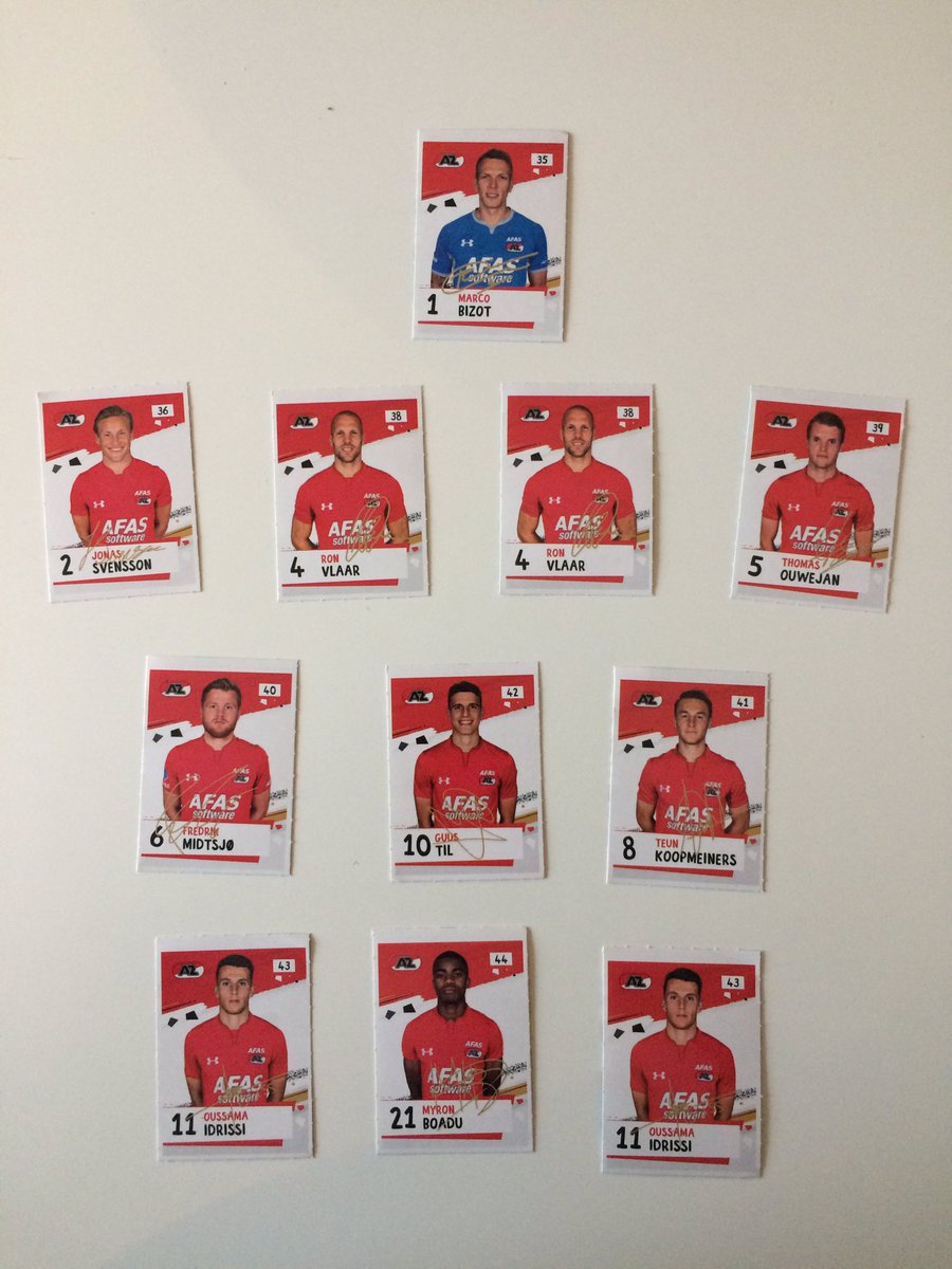 Ideale opstelling voor <a href="/AZAlkmaar/">AZ</a> #dubbele #voetbalplaatjes