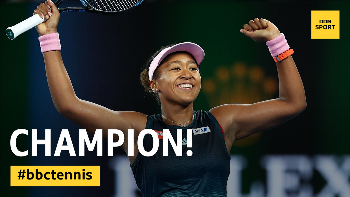CHAMPION!

Naomi Osaka wins the Australian Open women's singles title for the first time with a dramatic victory over Petra Kvitova.

Reaction 📻📱💻 👉 bbc.in/2FS3Ok8

#AusOpen #bbctennis