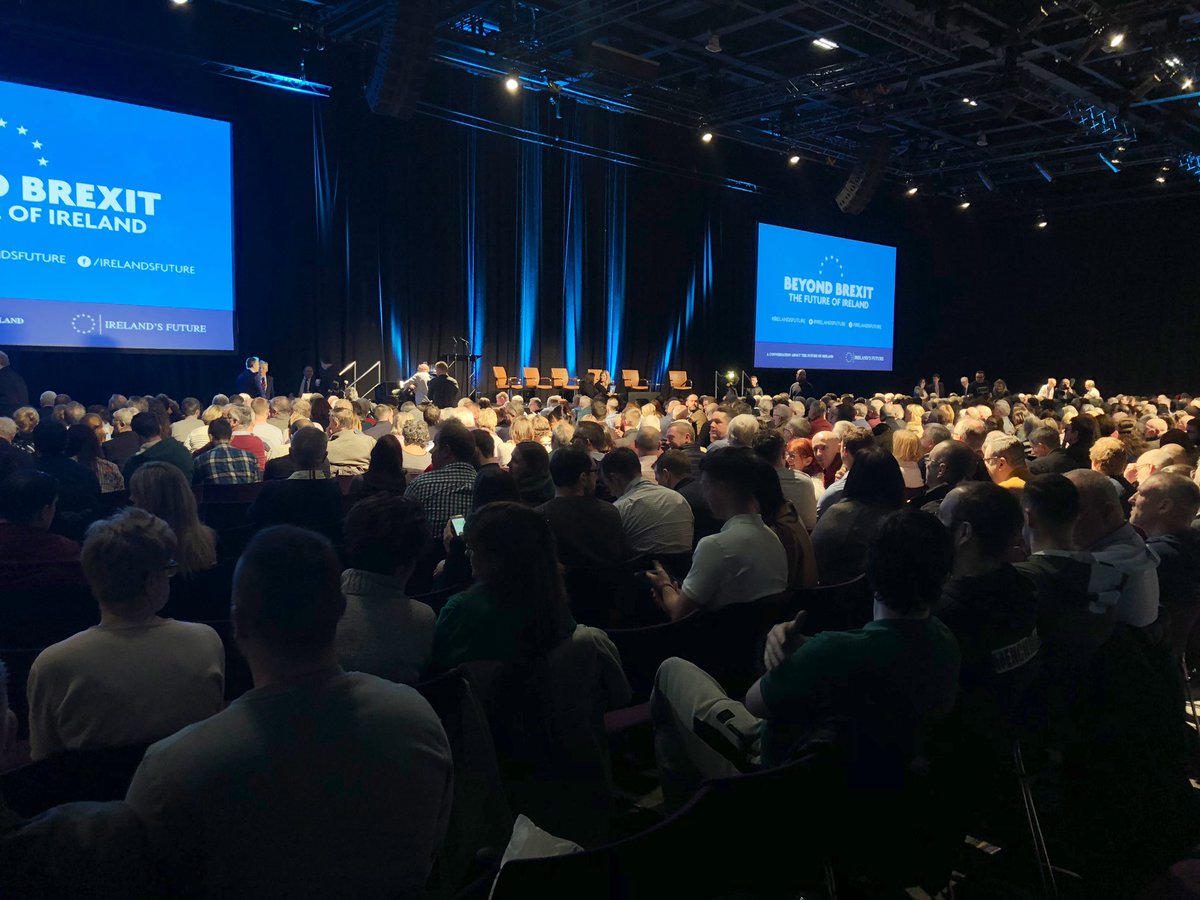 RyanCarlin's tweet image. Filling up rightly here for the #BeyondBrexit talk in the Waterfront today. Fantastic👌🏻