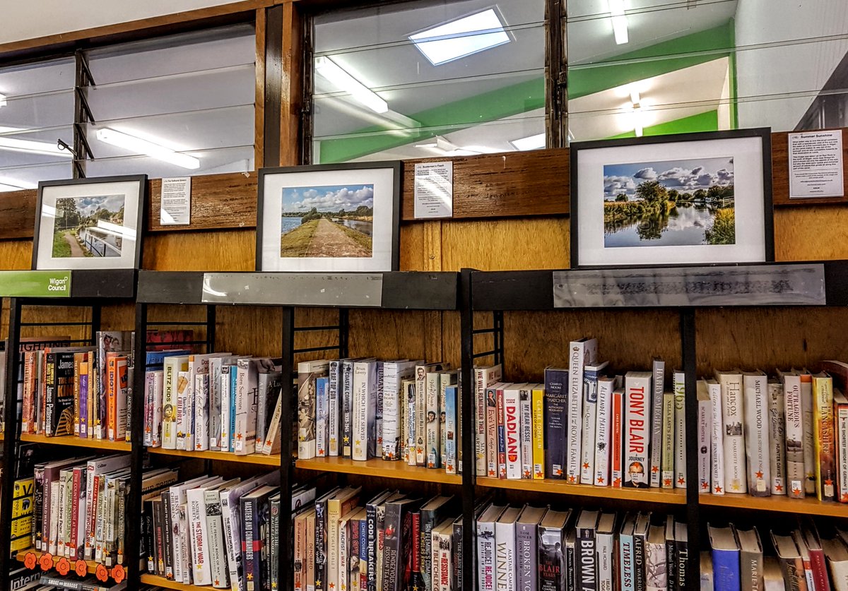 im_martinholden's tweet image. I have just spent my Saturday morning installing my gallery of images into #StandishLibrary - &quot;The Canals of Wigan&quot;