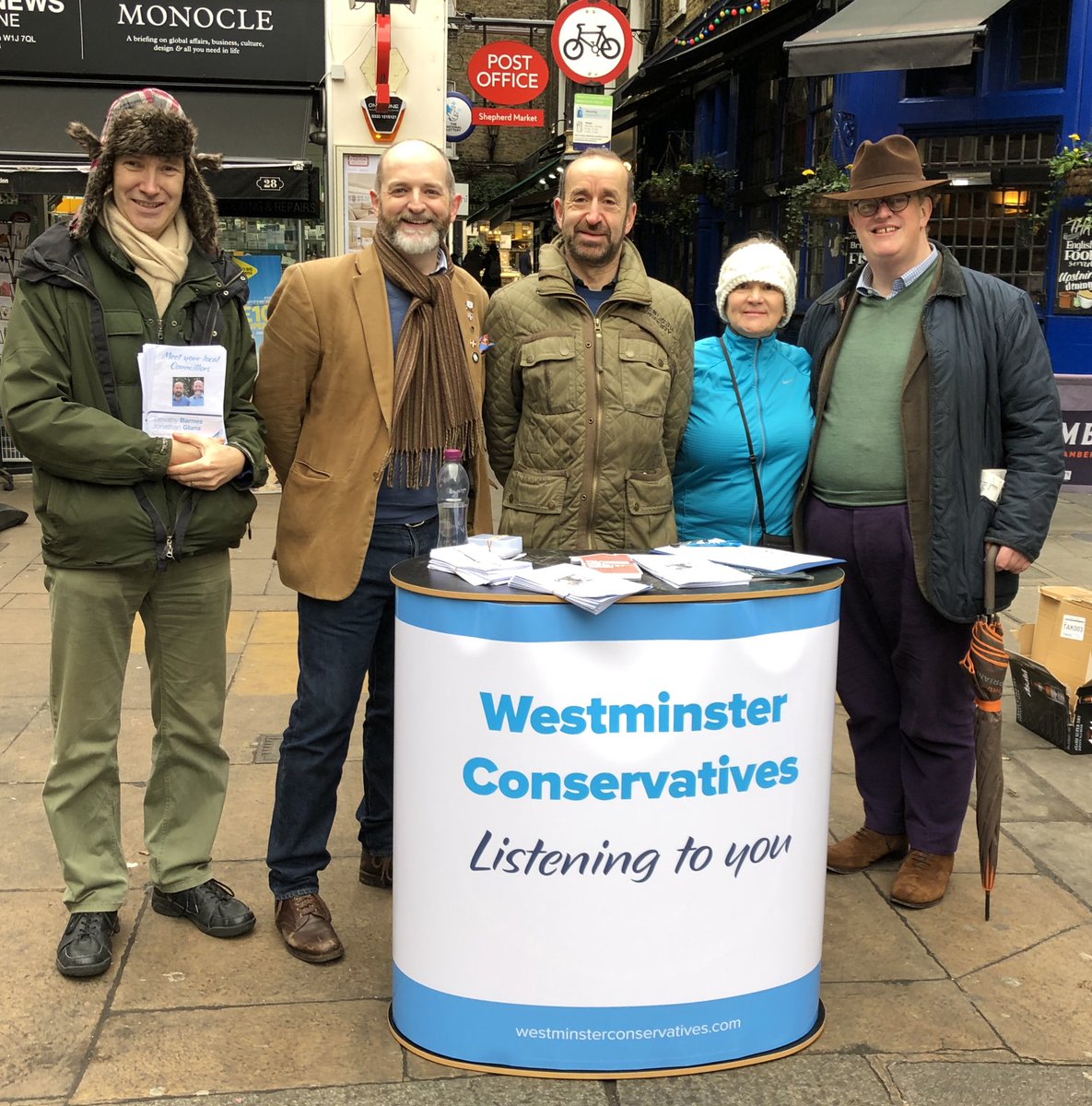 Delighted to be be out with a street surgery in #ShepherdMarket #Mayfair with local residents and businesses raising issues such as #rubbish #homelessness and #restaurantlicencing