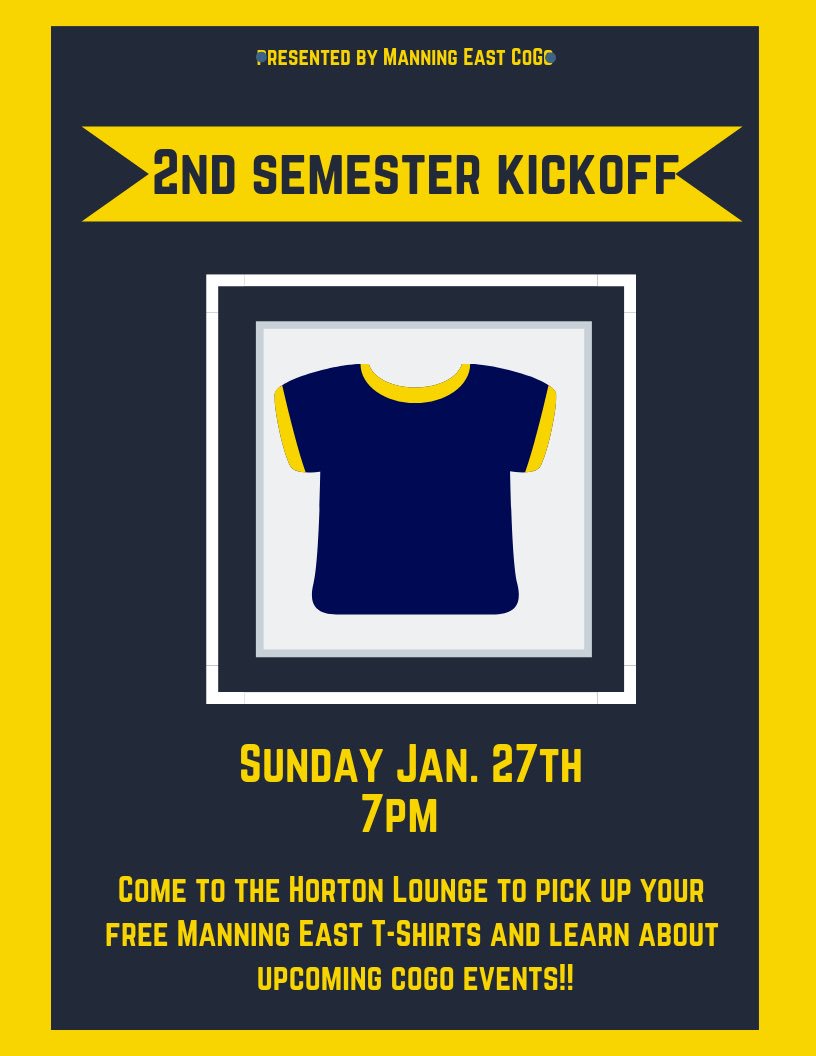 UNCManningEast's tweet photo. Make sure to come to our event tomorrow so you can sport your Manning East t-shirt around campus! https://t.co/vahP2fBhqf