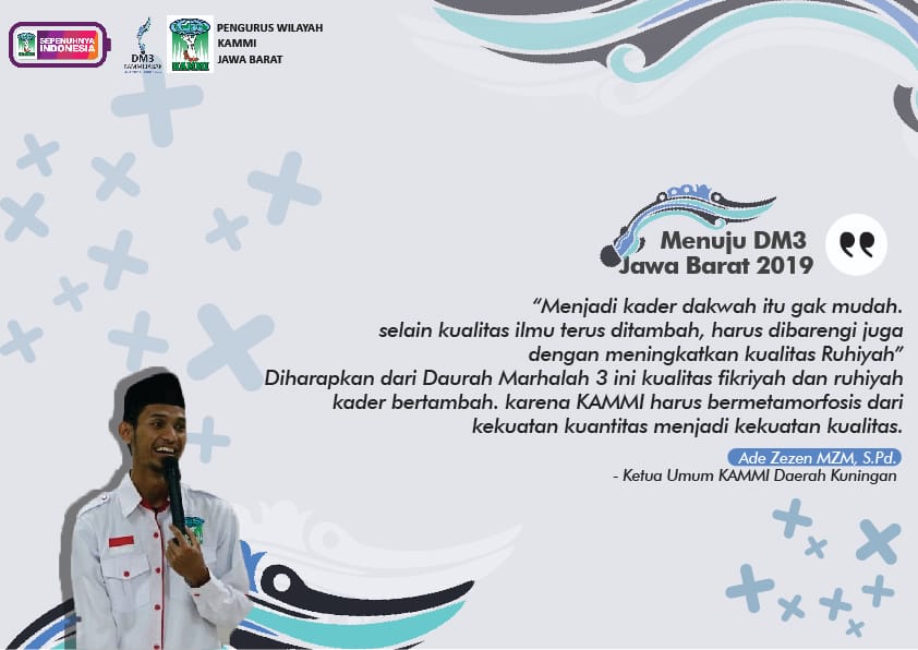 di dm3 ini kualitas fikriyah dan ruhaniyah kita diharapkan terus bertambah supaya kita terus bermetamorfosis tidak hanya pada kuantitas tapi kualitas juga
.
.
#KAMMI
#2019DM3Jabar
#KAMMIJabar
#DM3
#SepenuhnyaIndonesia